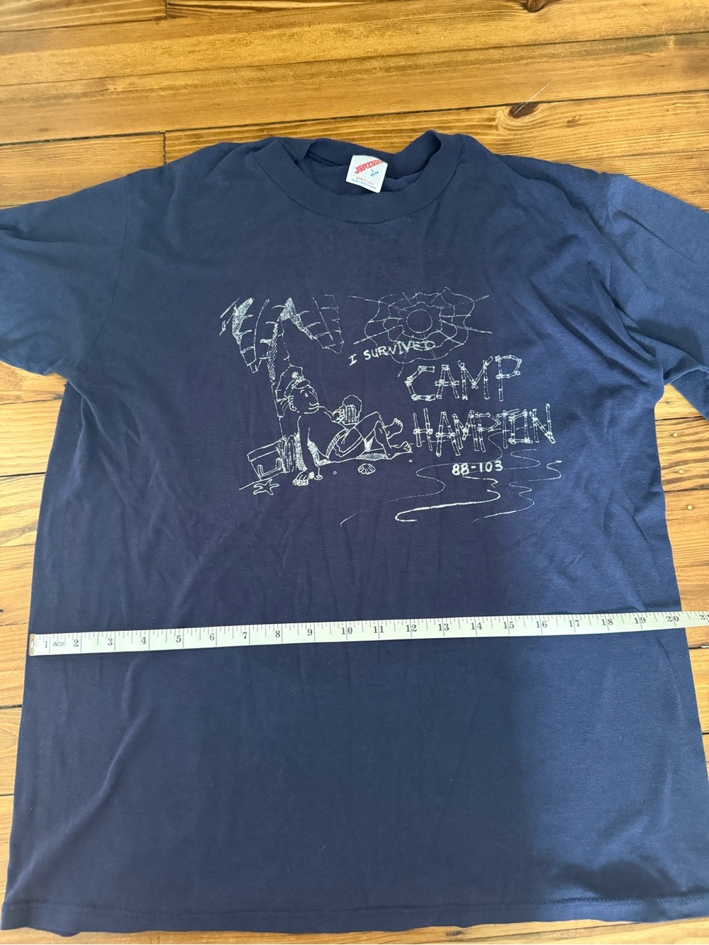 Vintage single stitch camp hampton Graphic Tee - Black - Picture 4 of 5